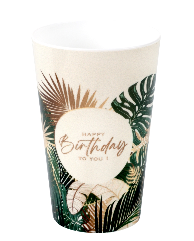 Vaso Reutilizable Birthday Jungle 7.3X11.6cm /33cl Polipropileno