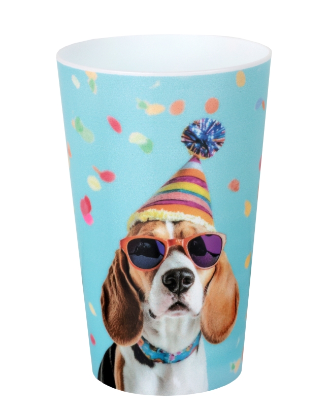 Vaso Reutilizable Perro 7.3X11.6cm /33cl Polipropileno