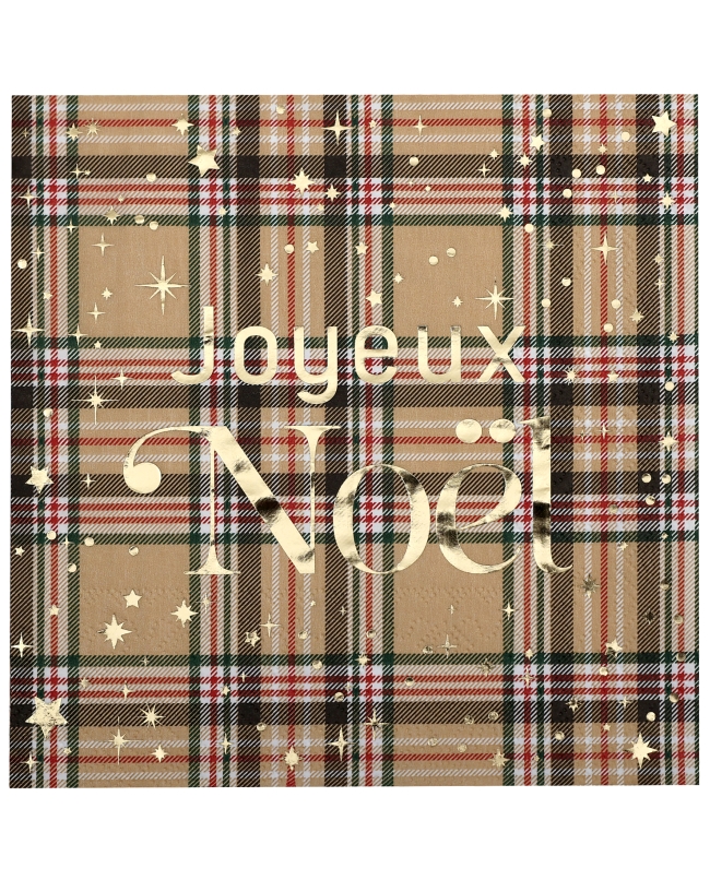 Servilleta Cuadros Caramelo 33X33cm Papel 3 Capas ***OFERTA DTO NO ACUMULABLE