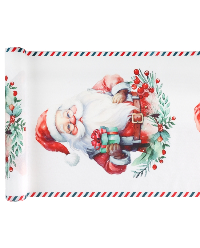 Camino Mesa Papa Noel 28cm Popelina Poliester 2,5m***OFERTA DTO NO ACUMULABLE