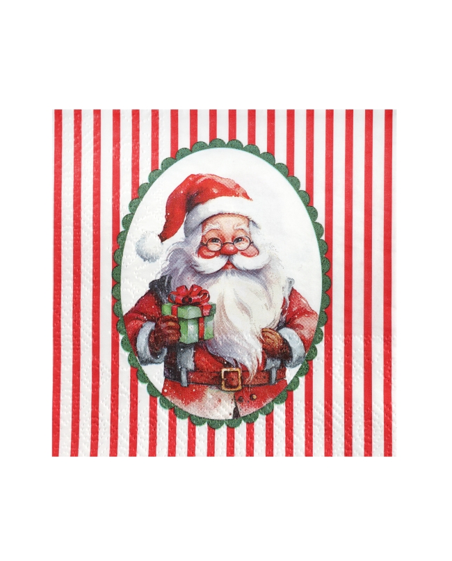 Servilleta Peq. Papa Noel 25X25cm Papel 3 Capas ***OFERTA DTO NO ACUMULABLE
