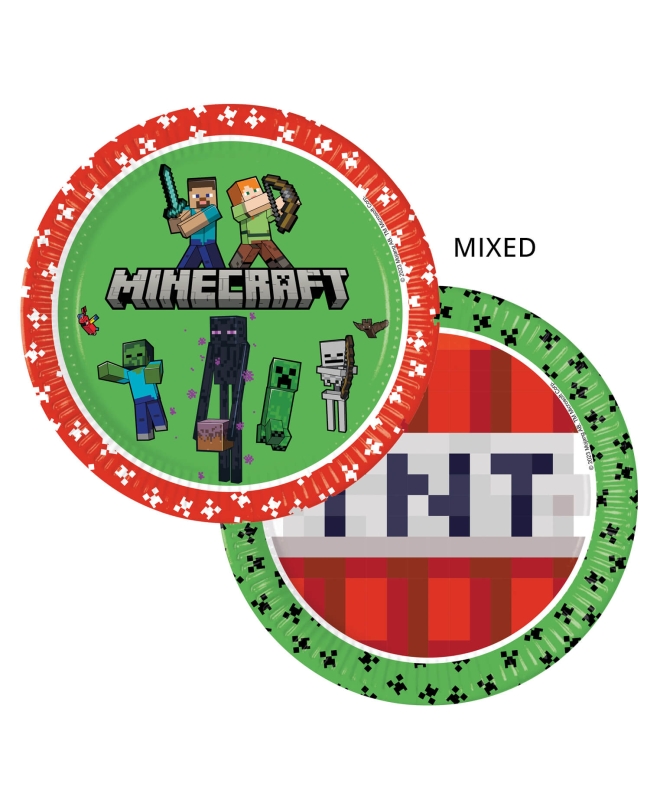 Platos 23cm Minecraft Fsc 2 Diseños