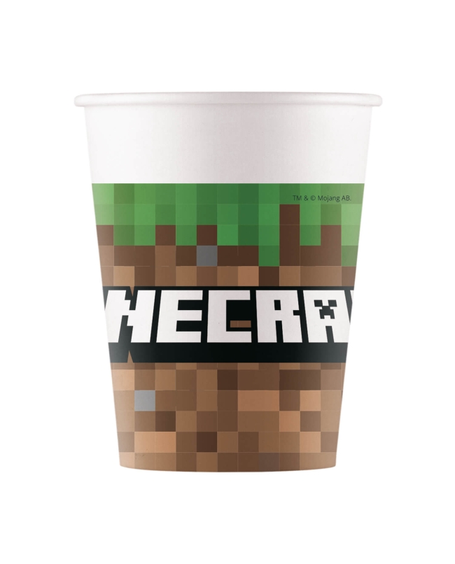 Vasos Papel 200ml Minecraft Fsc