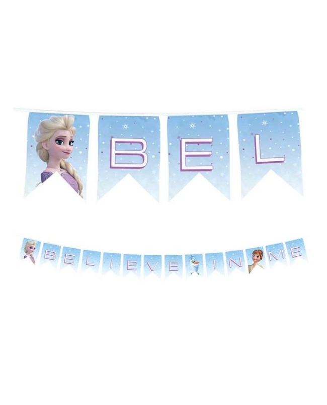 Banderin Reutilizable Happy Bday Frozen