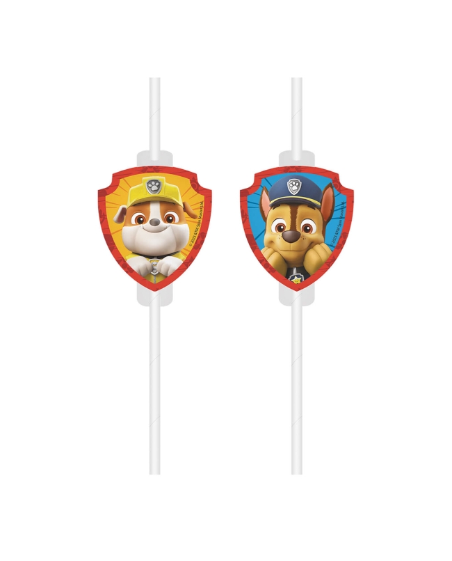 Pajitas Papel Patrulla Canina Fsc
