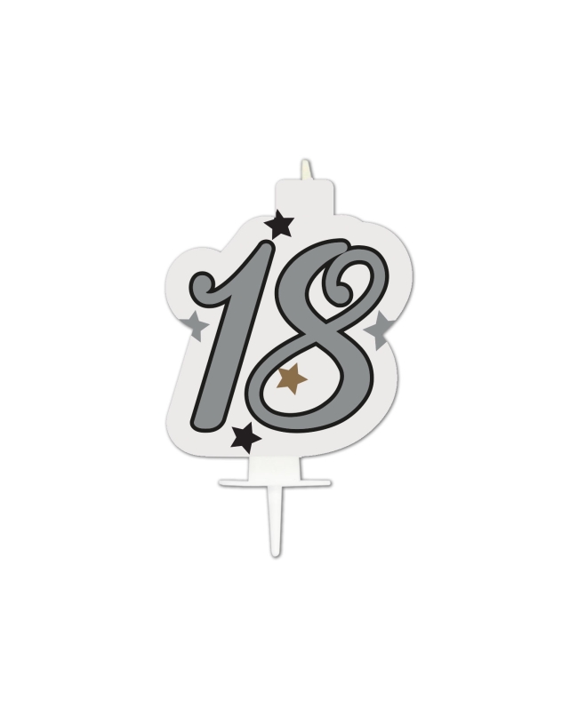 Velas 18 Años Plata