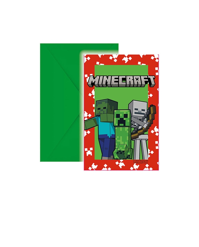 Invitaciones Forma Minecraft Fsc