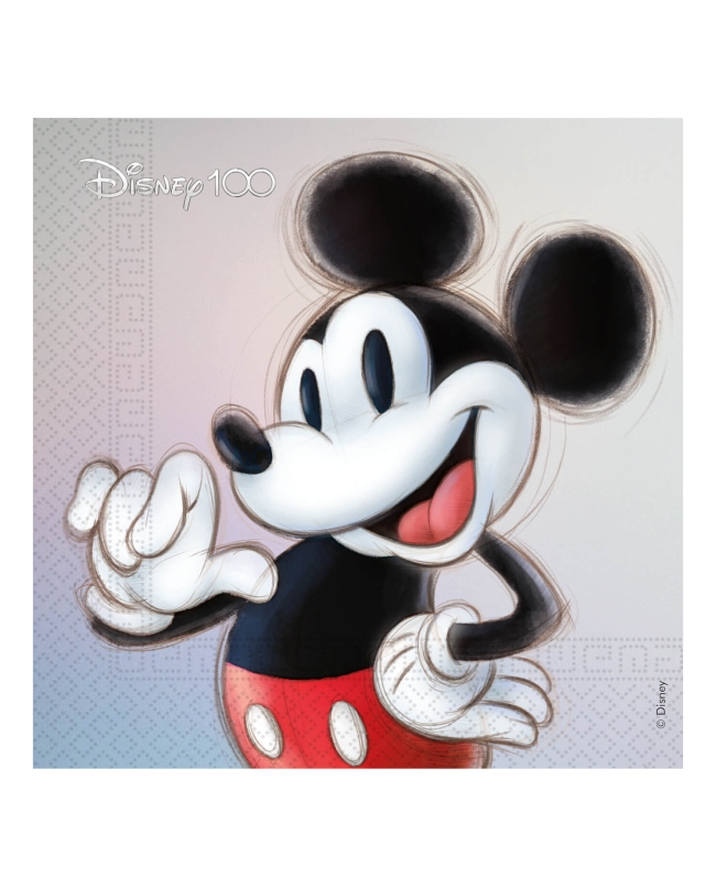 Servilletas 33cm X 33cm Disney 100 Mickey Fsc