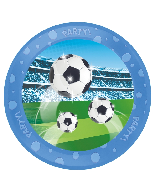 Platos Plastico Reutilizable 21cm Futbol