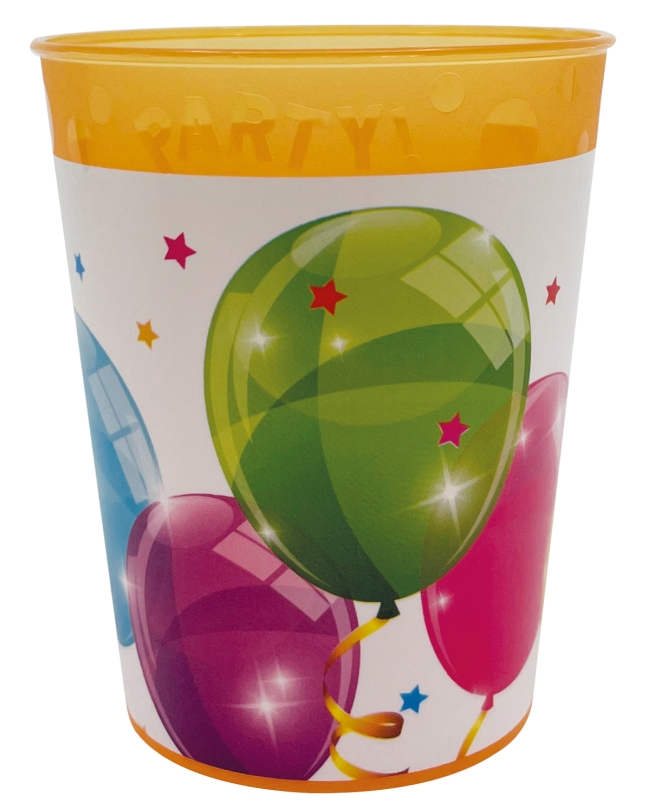 Vaso Plastico Reutilizable 250ml Globos