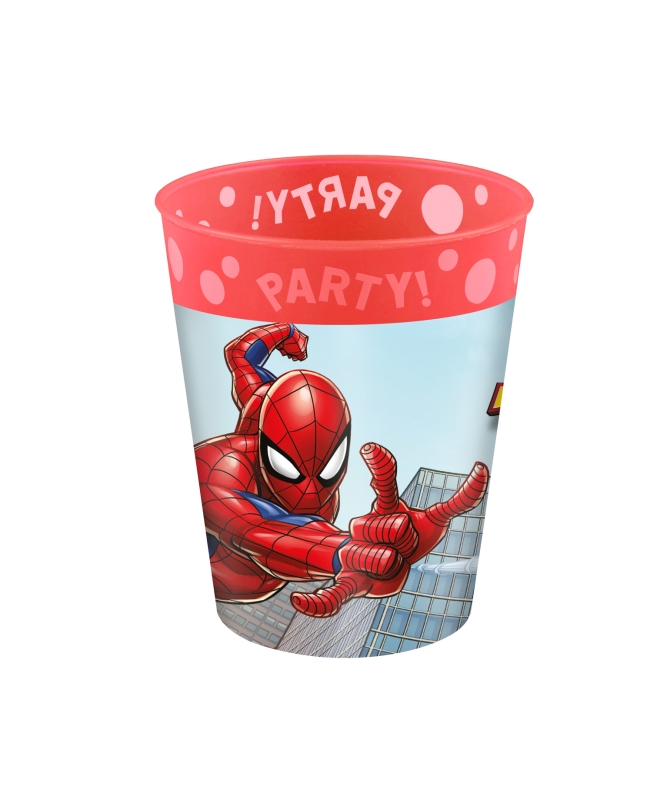 Vaso Plastico Reutilizable 250ml Spiderman