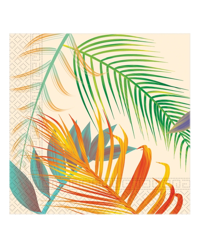 Servilletas 33 x 33cm Hojas Tropicales 3Ply Fsc