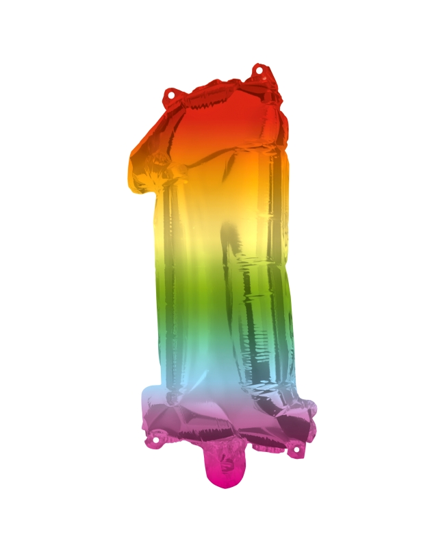 Globo Forma Numero 1 Multicolor 95cm