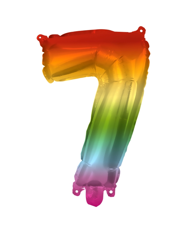 Globo Forma Numero 7 Multicolor 95cm