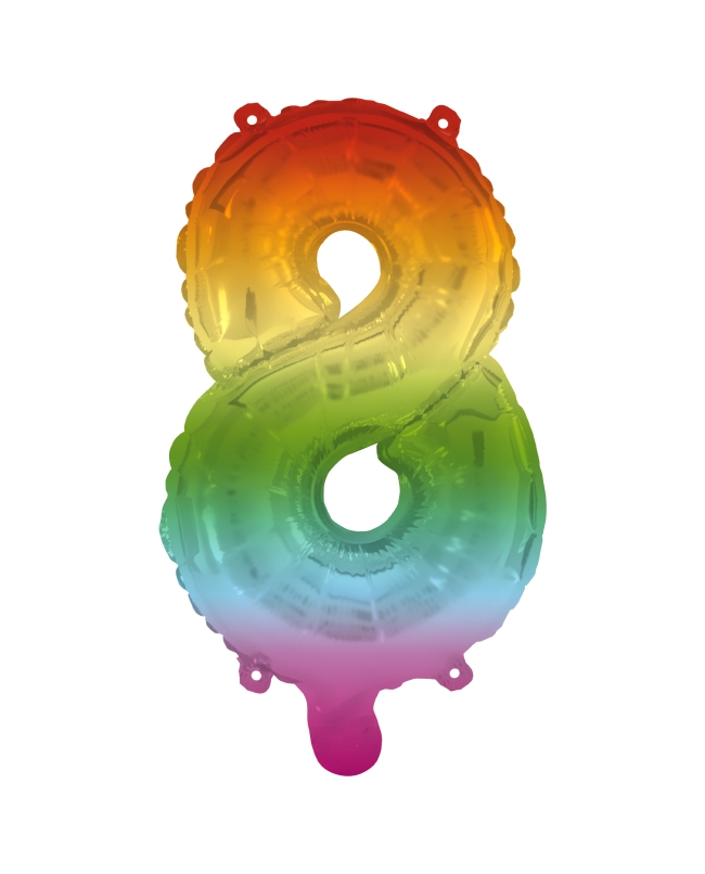 Globo Forma Numero 8 Multicolor 95cm