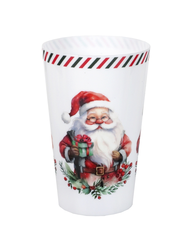 Vaso Reutilizable Papa Noel 7.3X11.6cm/33cl Polipropileno ***OFERTA DTO NO ACUMULABLE