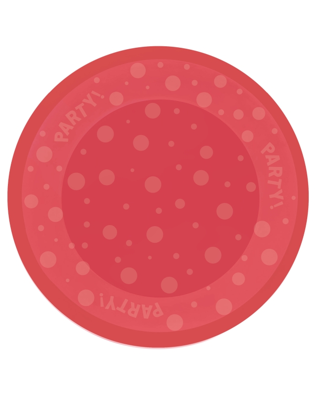 Plato Plastico Reutilizable 21cm Rojo