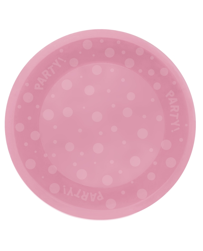 Plato Plastico Reutilizable 21cm Rosa