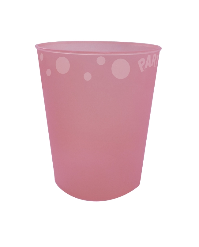 Vaso Pastico Reutilizable 250ml Rosa