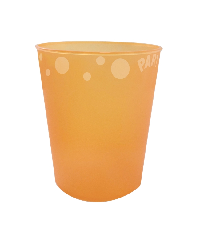 Vaso Pastico Reutilizable 250ml Naranja