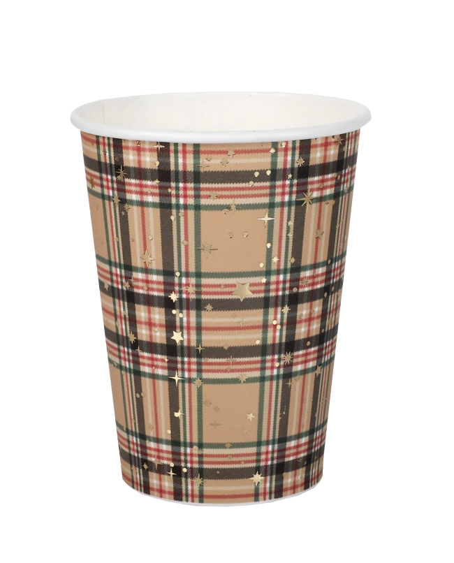 Vaso Cuadros Caramelo 7.8X9.7cm/27cl Carton ***OFERTA DTO NO ACUMULABLE