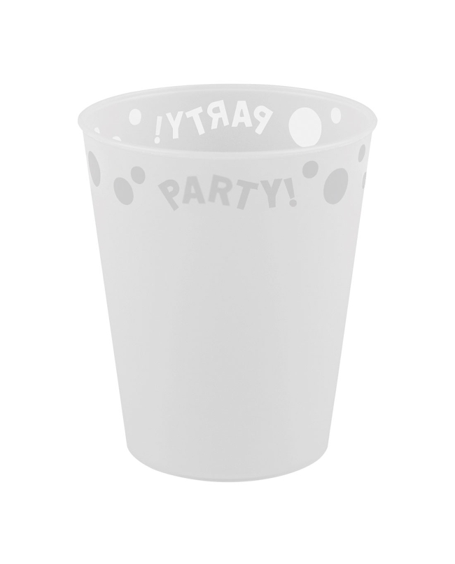 Vaso Plastico Reutilizable 250ml Semitansp. Blanco