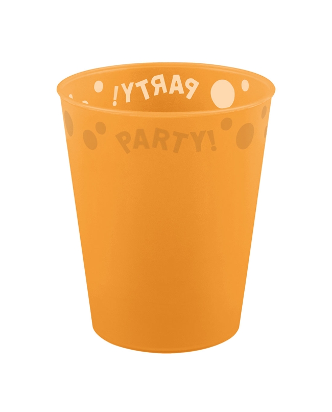 Vaso Plastico Reutilizable 250ml Semitansp. Naranja