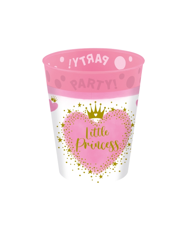 Vasos Plast. Reutilizable 250ml Little Princess