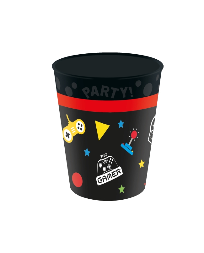 Vasos Plast. Reutilizable 250ml Game Party ***OFERTA DTO NO ACUMULABLE