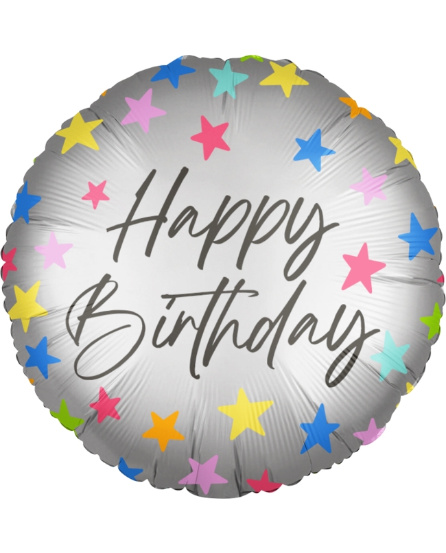 18/46cm Happy Bday/Lest Party 2 Caras, Cinta Y Peso ***OFERTA DTO NO ACUMULABLE