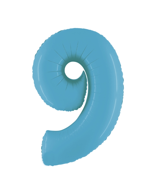 Globo Forma Numero 9 Azul Satin 95cm ***OFERTA DTO NO ACUMULABLE