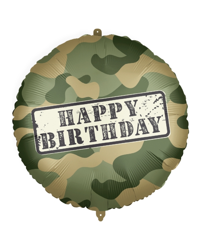 18/46cm Happy Bday Camuflaje, Cinta Y Peso ***OFERTA DTO NO ACUMULABLE