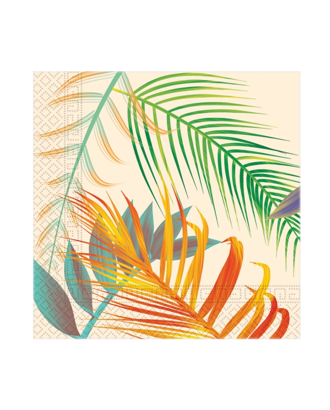 Servilletas 25 x 25cm Hojas Tropicales 3Ply Fsc