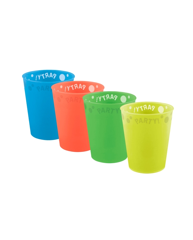Vaso Plastico Reutilizable 250ml Semitransp. Mixto