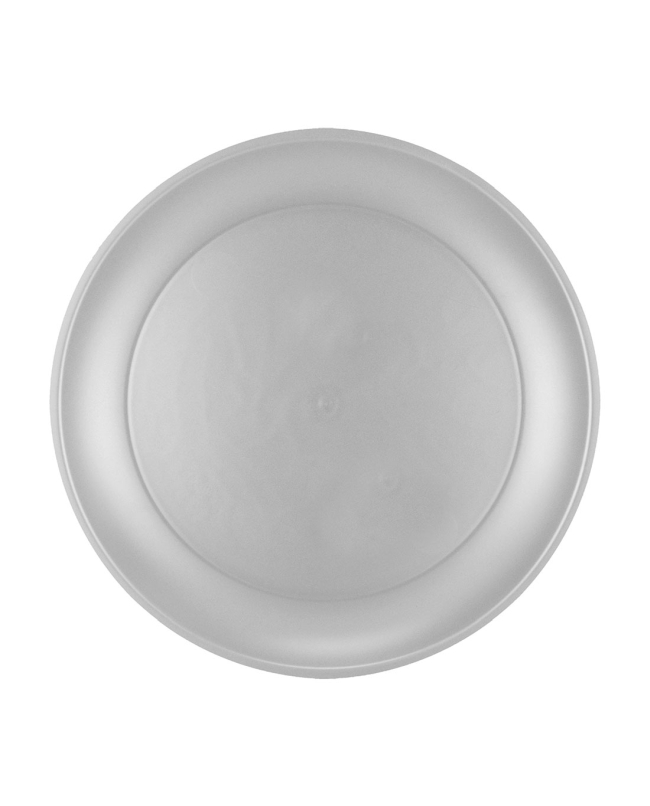 Plato Plastico Reutilizable 21cm Plata