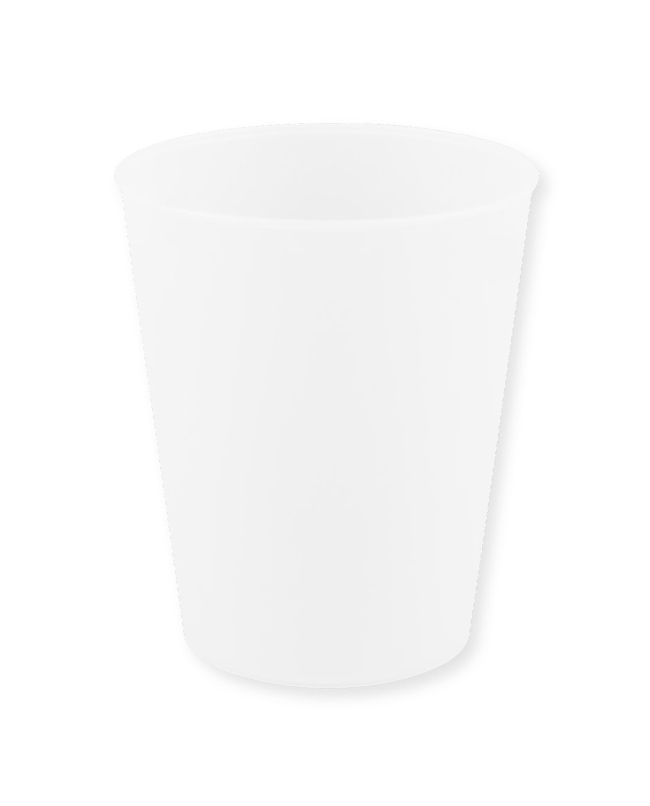 Vaso Plastico Reutilizable 250ml Semitansp. Blanco