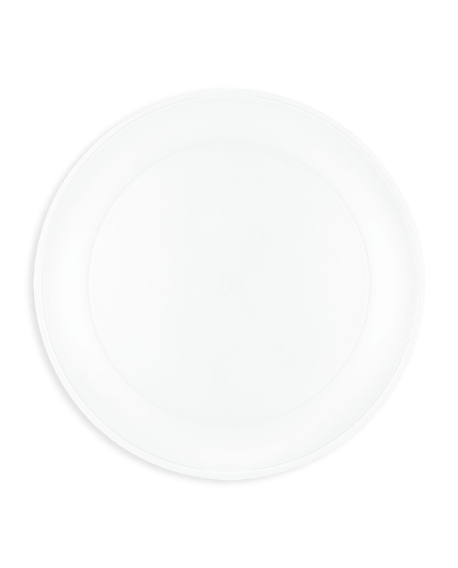 Plato Plastico Reutilizable 21cm Semitransp. Blanco