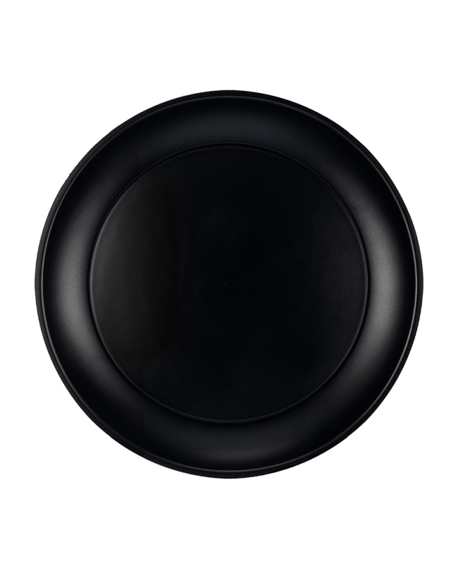 Plato Plastico Reutilizable 21cm Negro