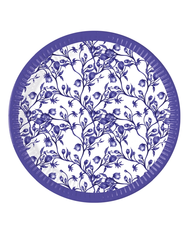 Platos 23cm Porcelana Azul Fsc