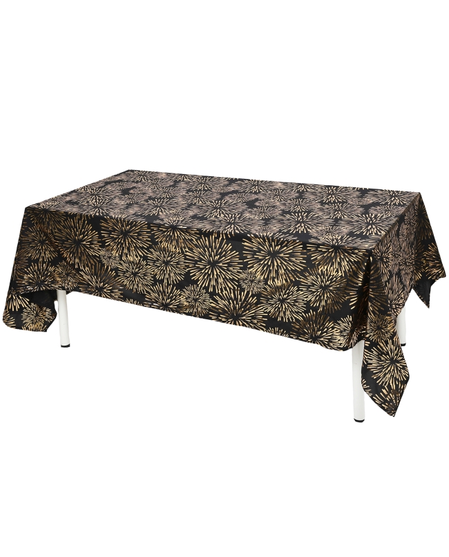 Mantel Nochevieja Oro/Plata 145X240cm Popelina Poliester ***OFERTA DTO NO ACUMULABLE