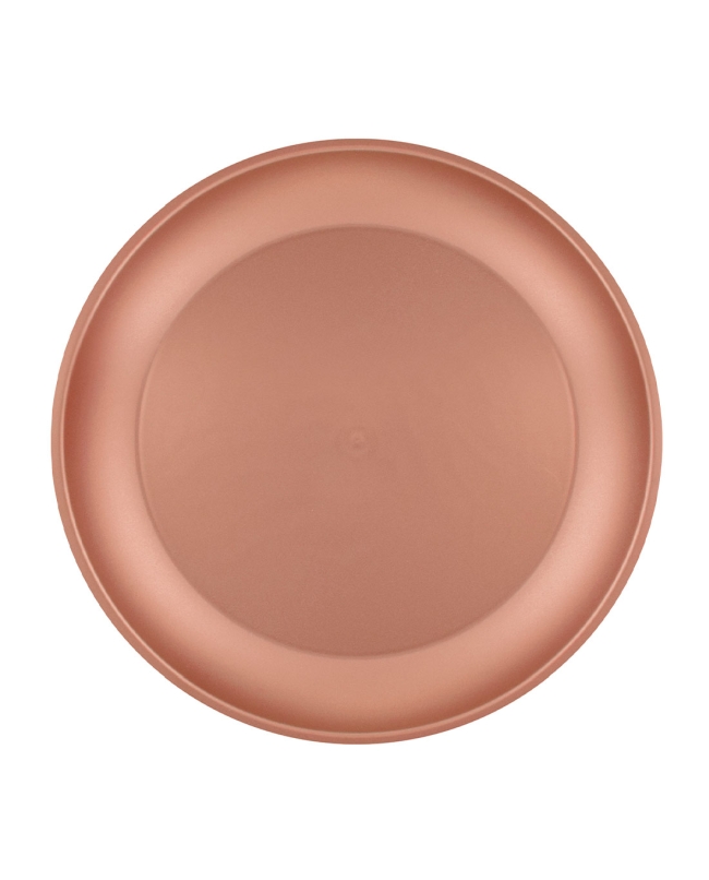 Plato Plastico Reutilizable 21cm Rosa Oro