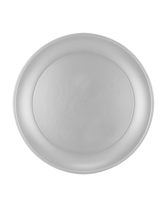 Plato Plastico Reutilizable 21cm Plata