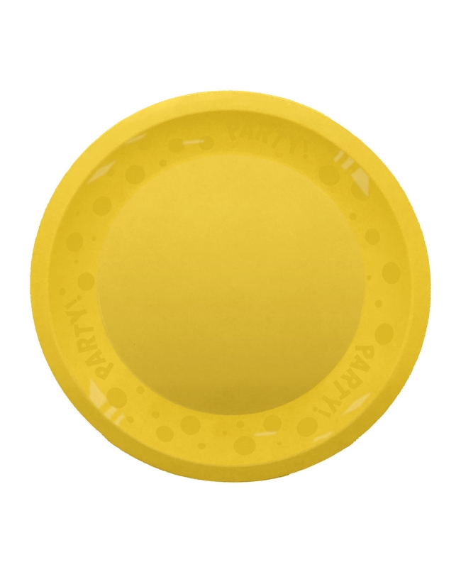 Plato Plastico Reutilizable 21cm Amarillo