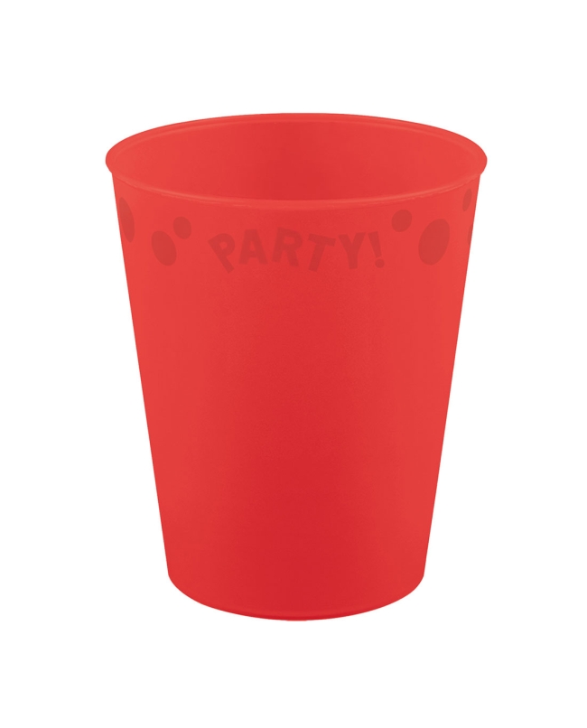 Vaso Plastico Reutilizable 250ml Rojo Brillante