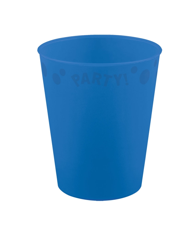 Vaso Plastico Reutilizable 250ml Azul Brillante