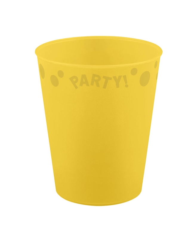 Vaso Plastico Reutilizable 250ml Amarillo