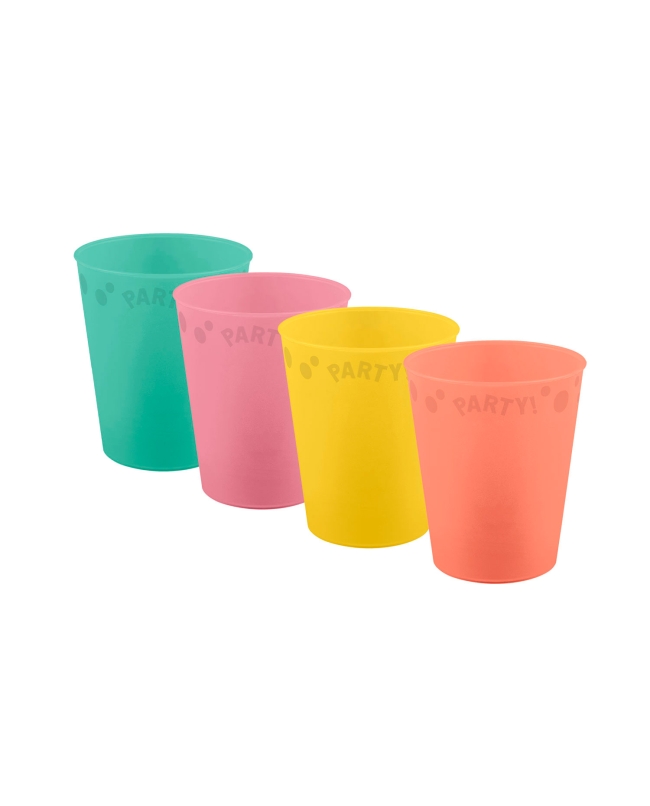Vaso Plastico Reutilizable 250ml Colores Pastel Mixto