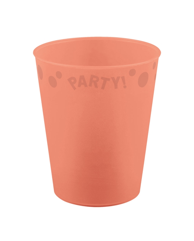 Vaso Plastico Reutilizable 250ml Salmon Pastel