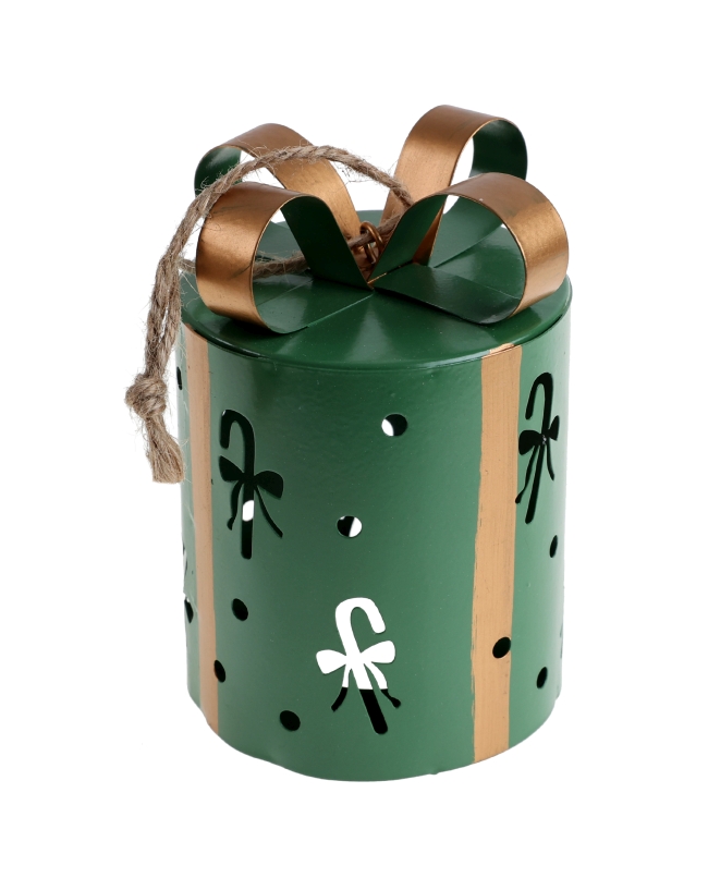 Adorno Regalo Calado Verde Abeto 7X10.5cm Metal ***OFERTA DTO NO ACUMULABLE