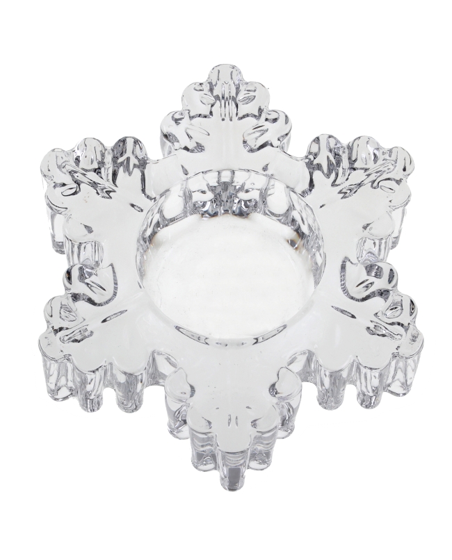 Portavelas Copo Nieve Transparente 11.5X3.5cm Vidrio ***OFERTA DTO NO ACUMULABLE